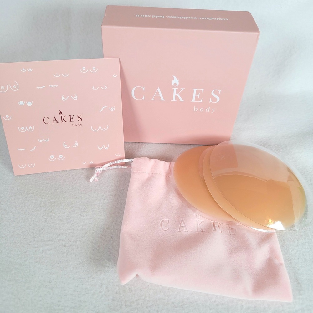 CAKES Body Womens Round Nipple Cover Non-Adhesive Grippy Size OG Honey